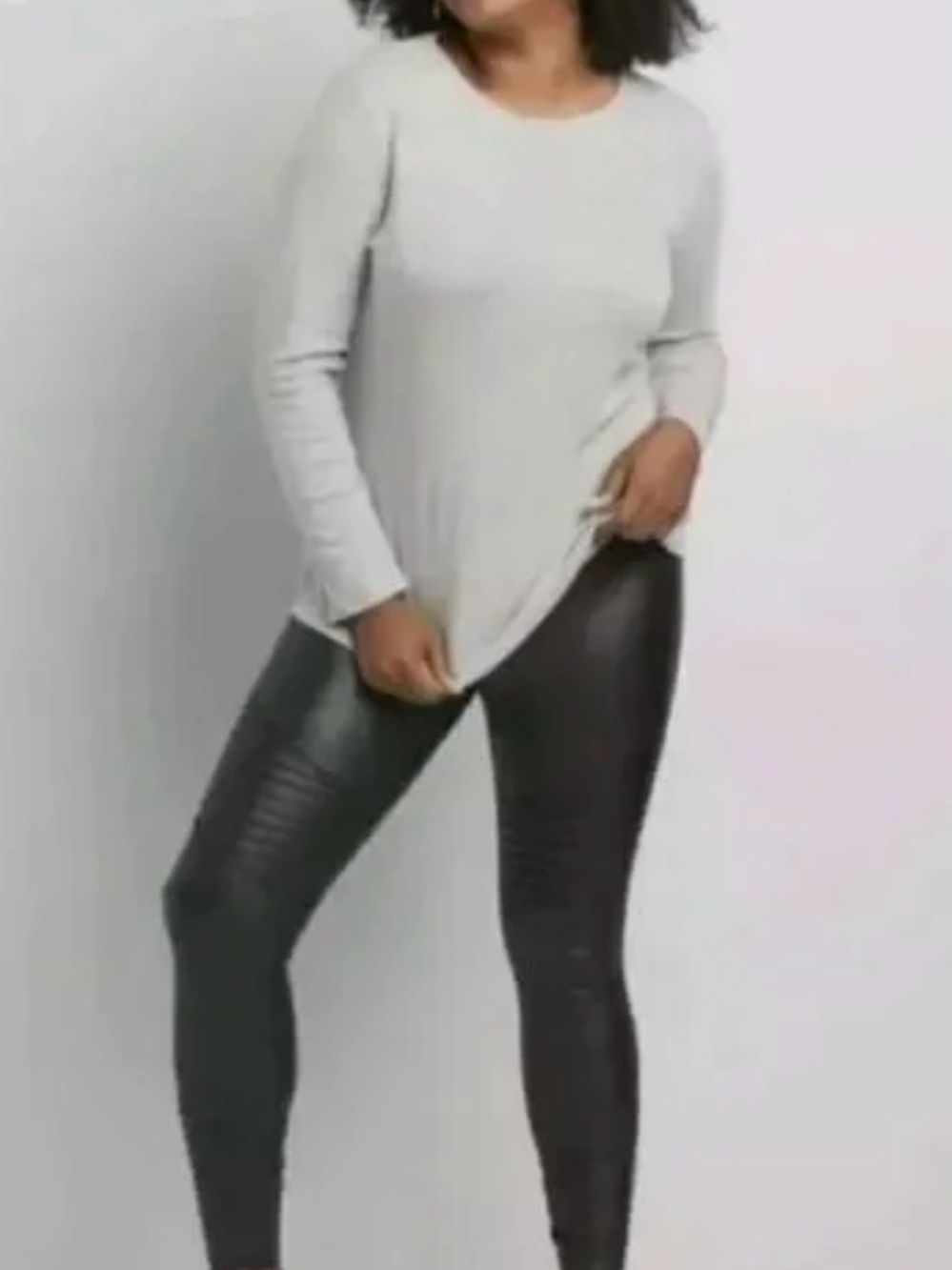 Livi Active Black Faux-Leather Leggings 18/20